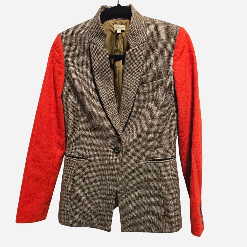 Cremieux Women's Grey and Red Gilet